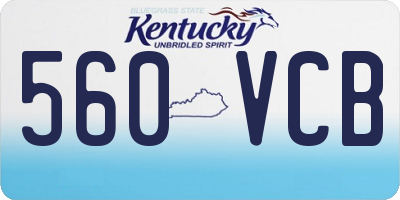 KY license plate 560VCB