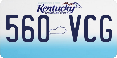 KY license plate 560VCG