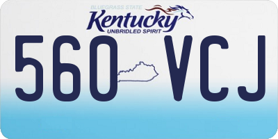 KY license plate 560VCJ
