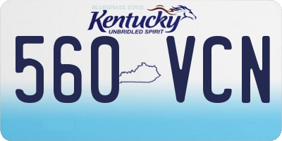 KY license plate 560VCN