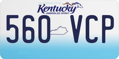 KY license plate 560VCP