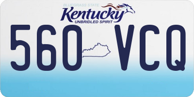 KY license plate 560VCQ