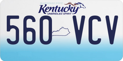 KY license plate 560VCV