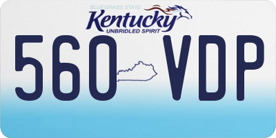 KY license plate 560VDP