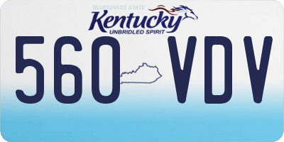 KY license plate 560VDV