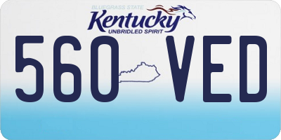 KY license plate 560VED