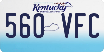 KY license plate 560VFC
