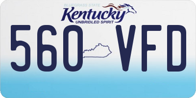 KY license plate 560VFD