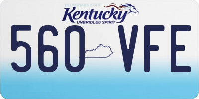 KY license plate 560VFE