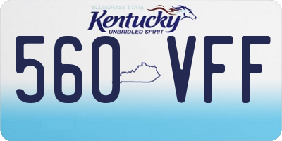 KY license plate 560VFF