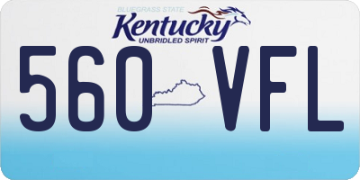 KY license plate 560VFL