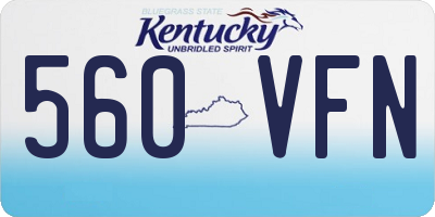 KY license plate 560VFN