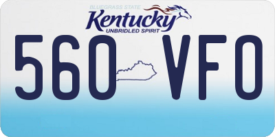 KY license plate 560VFO