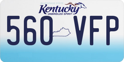 KY license plate 560VFP