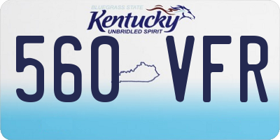 KY license plate 560VFR