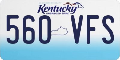 KY license plate 560VFS