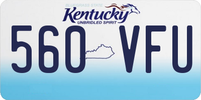 KY license plate 560VFU