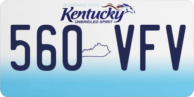 KY license plate 560VFV