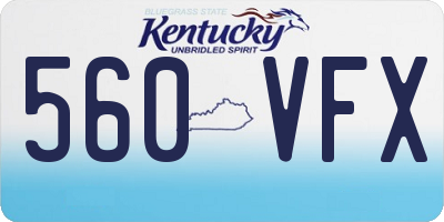 KY license plate 560VFX