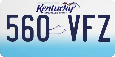 KY license plate 560VFZ