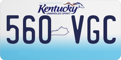 KY license plate 560VGC