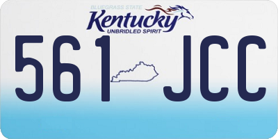 KY license plate 561JCC