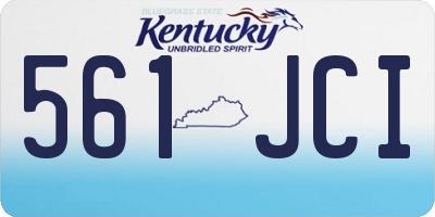 KY license plate 561JCI