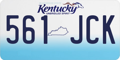 KY license plate 561JCK