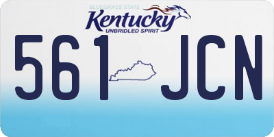 KY license plate 561JCN