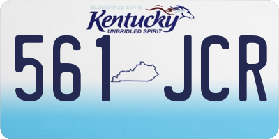 KY license plate 561JCR