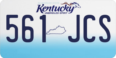 KY license plate 561JCS