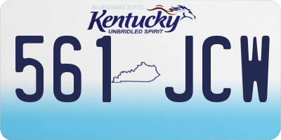 KY license plate 561JCW