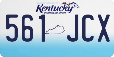 KY license plate 561JCX