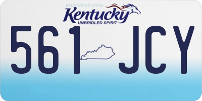 KY license plate 561JCY