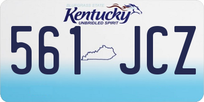 KY license plate 561JCZ