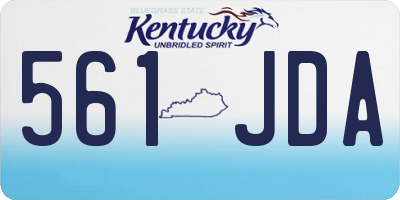 KY license plate 561JDA