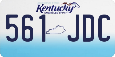 KY license plate 561JDC