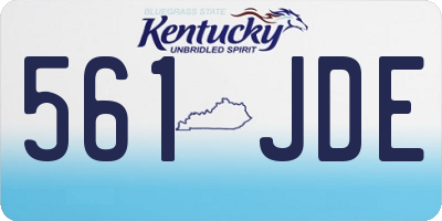 KY license plate 561JDE