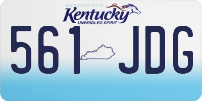 KY license plate 561JDG