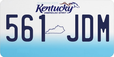 KY license plate 561JDM