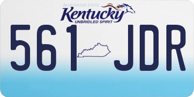 KY license plate 561JDR