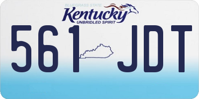 KY license plate 561JDT