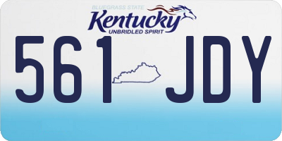 KY license plate 561JDY