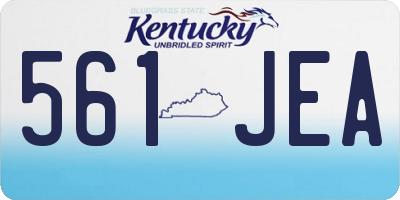 KY license plate 561JEA