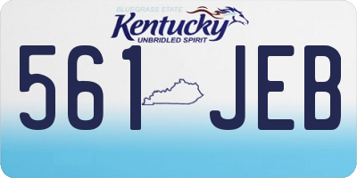 KY license plate 561JEB