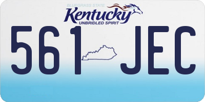 KY license plate 561JEC