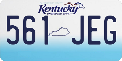 KY license plate 561JEG