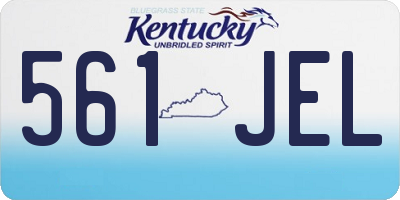 KY license plate 561JEL