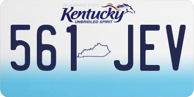 KY license plate 561JEV