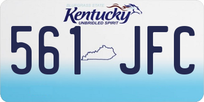 KY license plate 561JFC